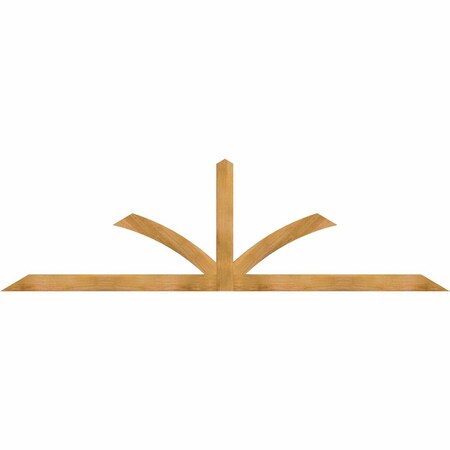 Ekena Millwork Richland Timber Gable Bracket, Western Red Cedar, 108"W x 31 1/2"H x 2"D x 4"F, 7/12 Pitch GBW108X31X0204RIC00RWR